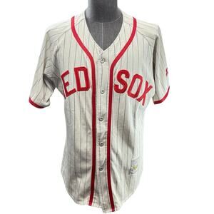 Starter Vintage 90s Rare Pinstripe Cooperstown MLB Boston Red Sox Jersey Size M